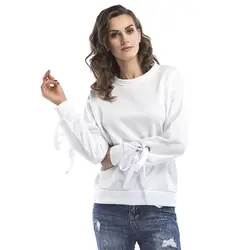 Женский пуловер большого размера Свободный однотонный с круглым вырезом бандажный бархатный с длинными рукавами теплый осенне-зимний топ