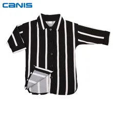 Для новорожденных Обувь для девочек полосатый Топы корректирующие черная рубашка Платья для женщин Повседневная одежда цельнокроеная одежда От 1 до 4 лет