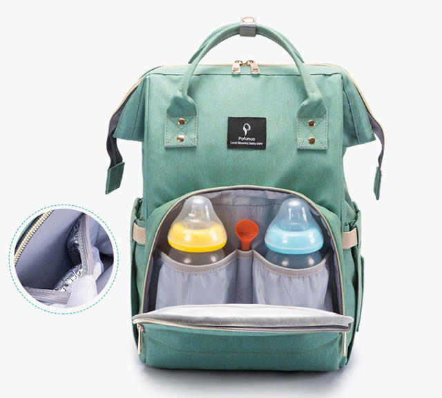Baby Large Capacity Diaper Bag Backpack Waterproof Maternity Bag with USB Interface