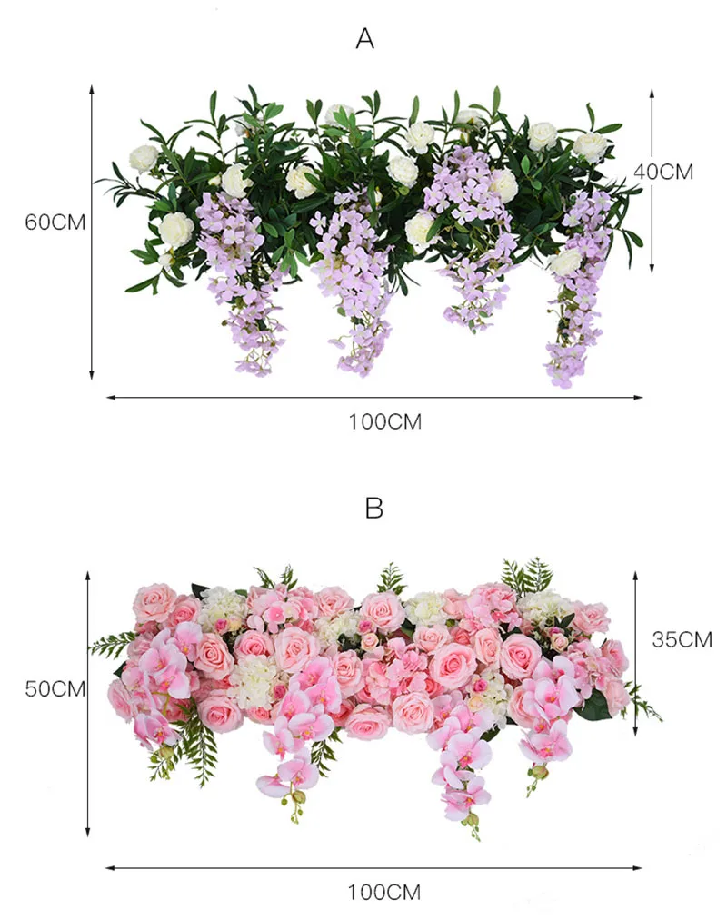 Flone Artificial Fake Flowers Rose Wedding Supplies Arched Door DIY Decoration Flower Row Silk Flowers For a Wedding Decor (4)