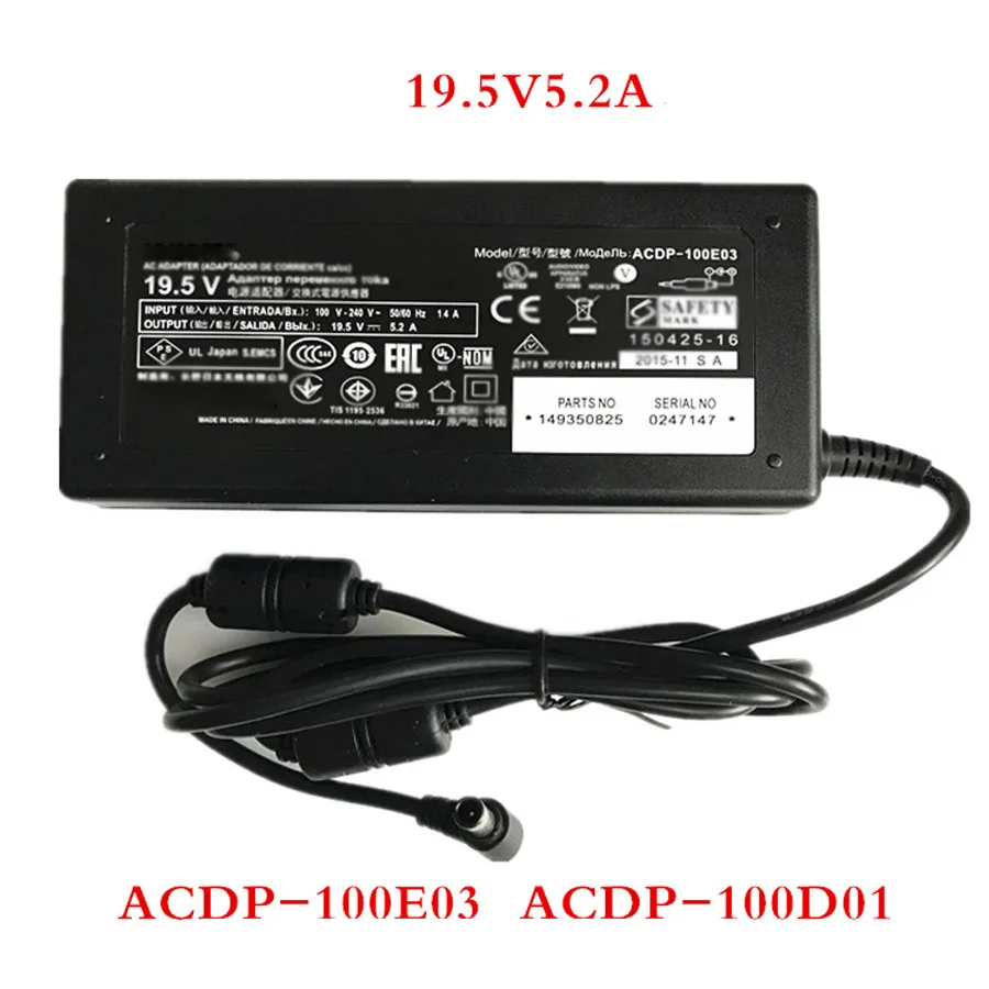 19 5 V 5.2A ACDP 100D01 AC Зарядное устройство для sony KDL 42W829B 50W829B 43W800C адаптер