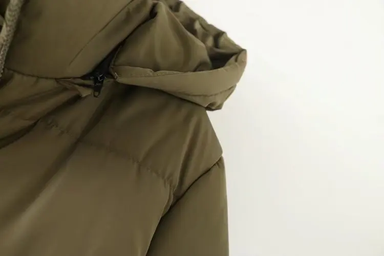 Manteaux À Capuchon Noir Parkas Veste Plus army Chaud Ouatée Green Femmes Vêtements 5xl F7 Taille 177 D'hiver Amovible Épais Impression La UMVpqSz