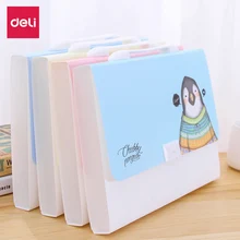 13 прослоек А4 пластиковый мешок для документов ярких цветов папка для файлов расширяющийся кошелек папка для купюр 330 мм x 255 мм x 35 мм Deli 72386_02