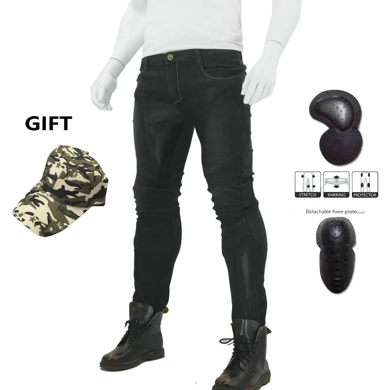 Loong biker JUKE 114-5 джинсы черные летние дышащие мужские из сетчатого материала
