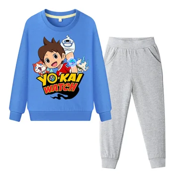 

Boys Cartoon YokaiWatch Print Clothing Sets Girls Cut Pink Casual Tracksuits Children Clothes Set Kids Sweatshirt Suits DY083