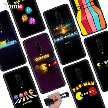 Cute Pacman Eating Black Soft Case for Oneplus 7 Pro 7 6T 6 Silicone TPU Phone Cases Cover Coque Shell