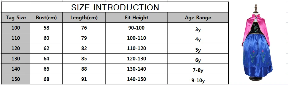 Платье Снежной Королевы Эльзы; платье принцессы Анны и Эльзы для девочек; карнавальные костюмы Эльзы; детская одежда для девочек; праздничный комплект Эльзы