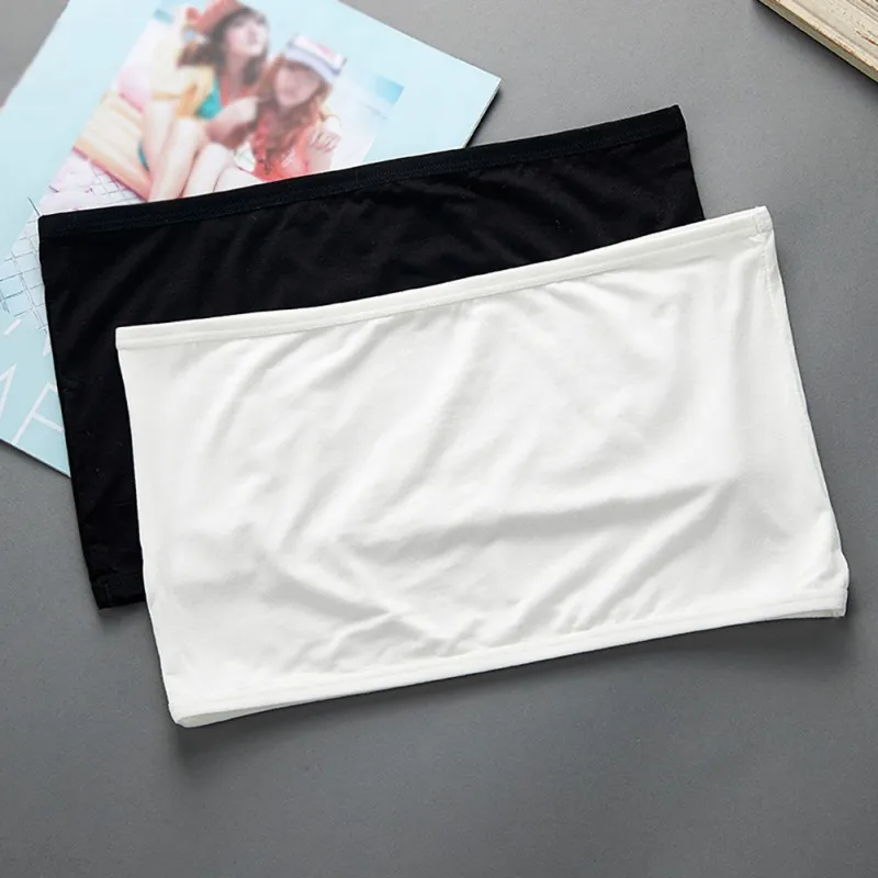 

Summer Women Sexy Tube Top Strapless Black Bandeau Sleeveless Bra Underwear Wrap Chest Lingerie Intimate Top Negro Mujer