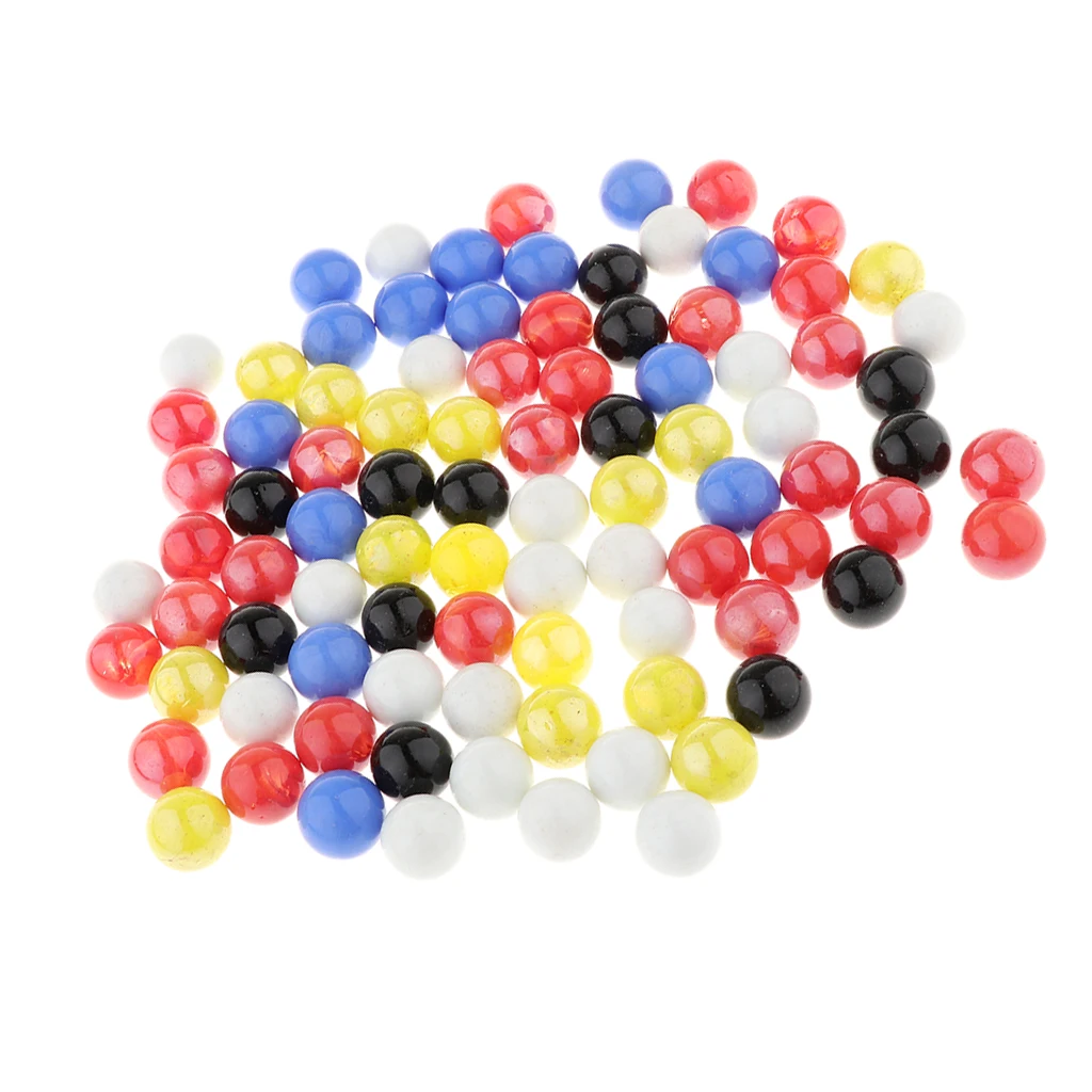 90PCS 16mm Colorful Glass Marbles, Kids Marble Run Game, Marble Solitaire Toy Accs Vase Filler & Fish Tank Home Decor