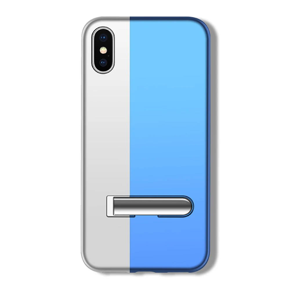 CASEIER Adsorption Magnetic Case For iPhone 7 XS MAX XR 6S X Cool Metal Magnet Cover For iPhone 6 6s 7 8 Plus X XR XS Max Holder - Цвет: Silver Blue