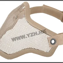 EMERSON тактический удар сталь половина лица маска череп поле для страйкбола темная земля EM6563 DE