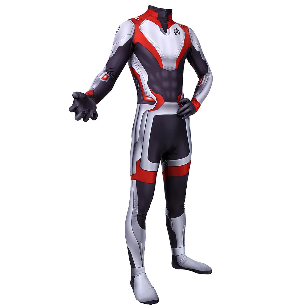 High Quality Avengers 4 Cosplay Costumes 3D Print Lycra Avengers Endgame film Quantum Realm Team Bodysuits for adult Jumpsuits