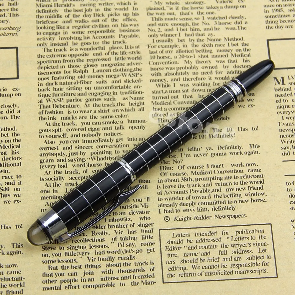 

Fashion BAOER 79 STARWALKER CROSS LINE FOUNTAIN PEN SILVER TRIM CHECKED Better