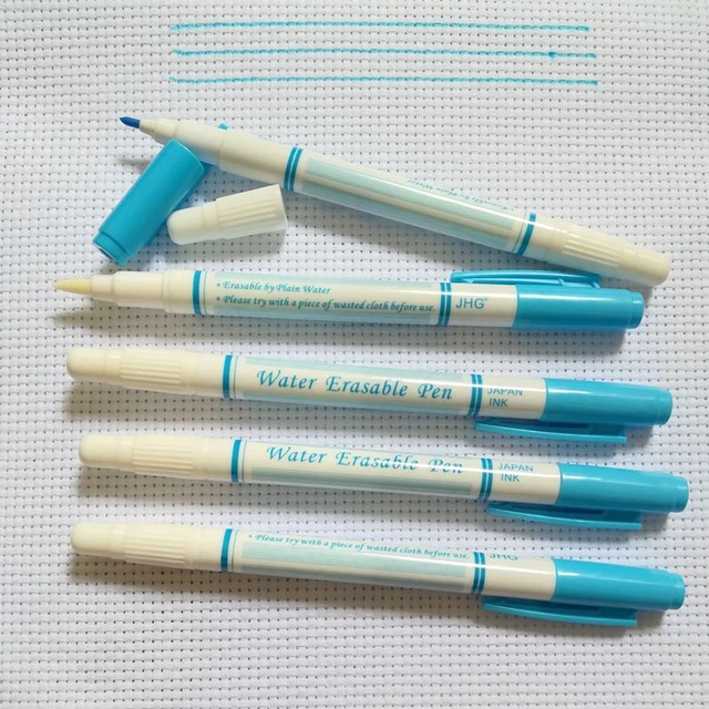 1/6pcs Ink Disappearing Fabric Marker Pen DIY Cross Stitch Water Erasable  Pen Dressmaking Tailor's Pen for Quilting Sewing Tools - AliExpress