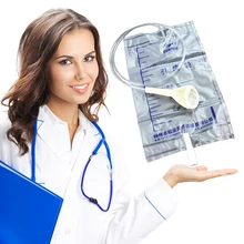 5 шт./лот, медицинский латексный рукав, мешок для мочи, одноразовый мужской дренажный мешок для мочи с мочой 1000 мл, высокое качество