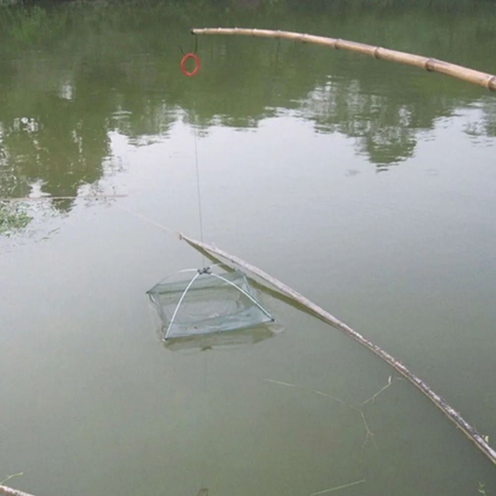Портативная Складная рыболовная сеть для ловли рыбы креветки 60 см* 60 см речные рыболовные инструменты