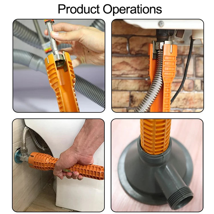 Многофункциональный кран для раковины, гаечный ключ для раковины, бытовой, для ванной, для кухни, красный, установочный ключ, инструменты для установки