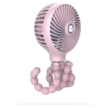 

Mini Portable USB Fan Student Fan High Stroller with 2200mAh Battery 3-Speed Folding Protective Design Switch for home office