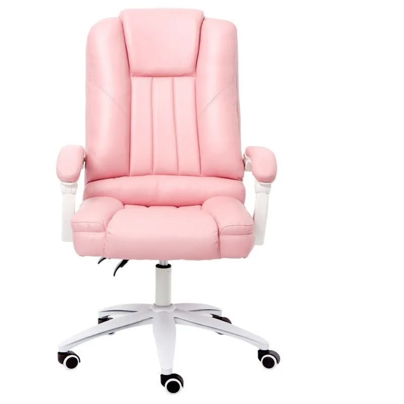 Европейский прямой посев бытовой игры удобный поворотный стул босс работа в офисе гонки сева Cadeira геймер - Цвет: Pink  Cowhide