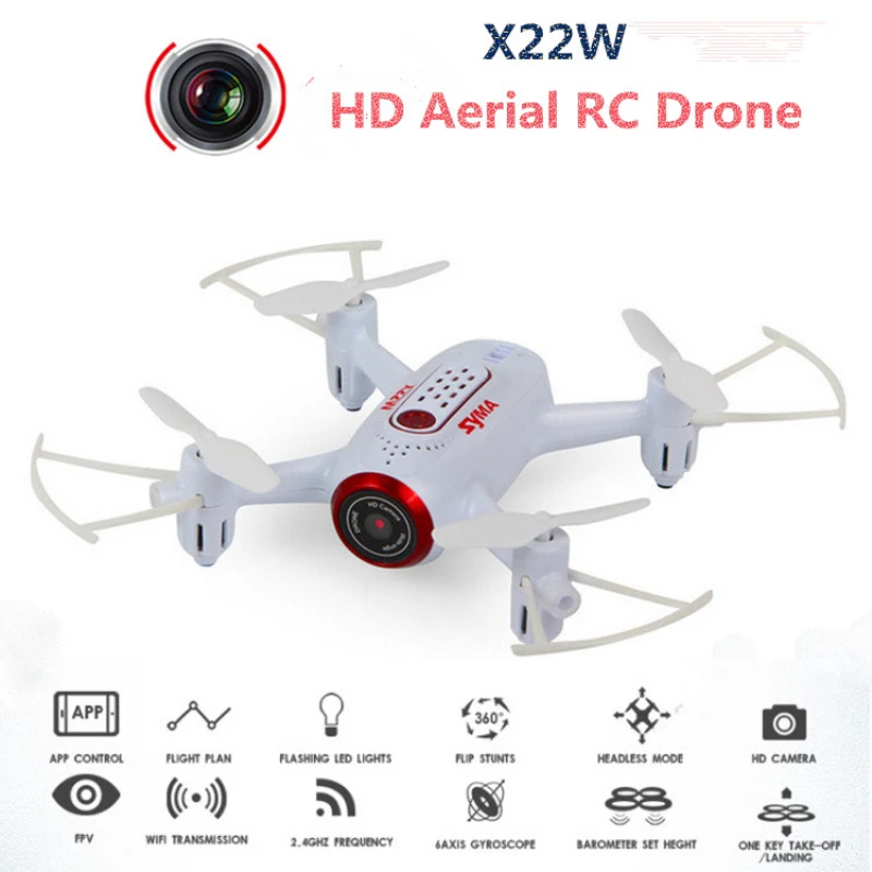 Новое приложение управления RC Quadcopter x22w 4ch двойной контроль высота hold парение камера HD WIFI FPV-системы реального времени карман дистанционный