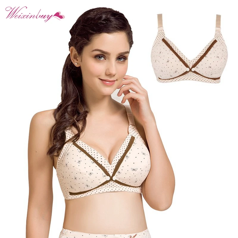 

Pregnant Women Cotton Feeding Nursing Maternity Breastfeeding Bra 34-42 Cup B C