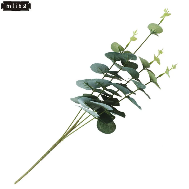 

mling 10Pcs Artificial Eucalyptus Ivy Leaves Garland Vine Artificial Plants Pendant DIY Crown for Home Wedding Decoration