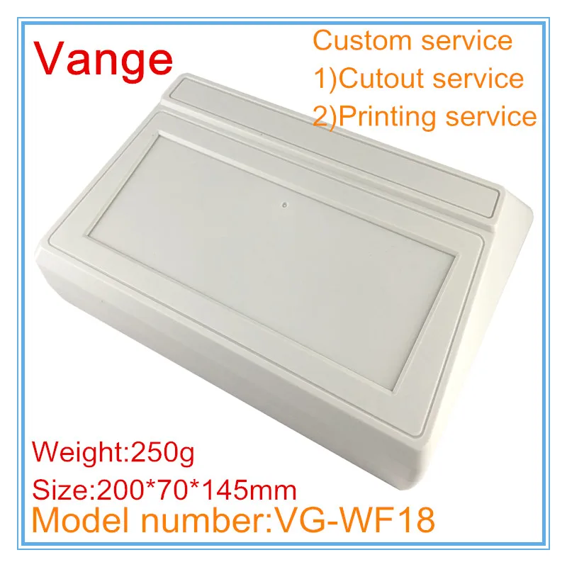 5pcs/lot router project box 200*70*145mm IP54 ABS plastic junction case made by extrusion mould shell |