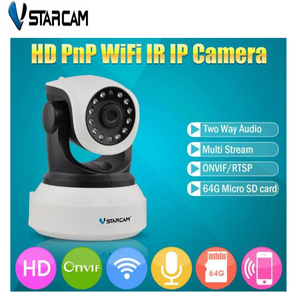  VStarcam HD Wireless Indoor Security IP Camera WifiI Baby Monitor R-Cut Night Vision Audio Recording Surveillance Network 