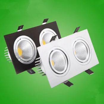 

Wholesale Lowest price Double 2*7W/14W Dimmable COB Led Ceiling Down light Recessed Led Downlight AC85-260V