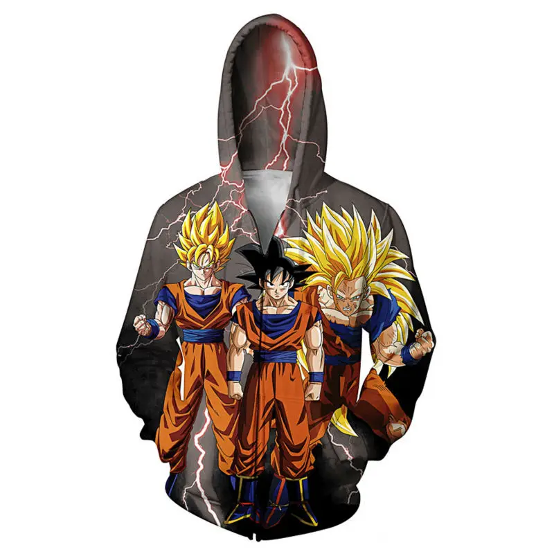 Dragon ball z zip up hoodie Clearance