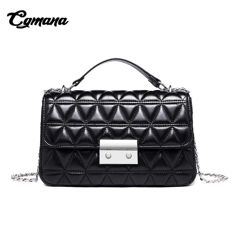 

CGmana Luxury Handbags Women 2018 New Designer Shoulder Bag Chain Crossbody Bag For Women High Quality Famous Tote Lattice Bags