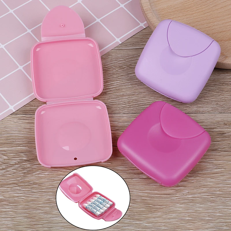 

1pc/2 Pcs Travel Outdoor Portable Sanitary Napkin Tampons Box Holder For Women Random Color