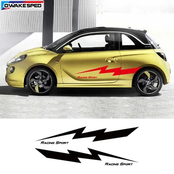 

Flash Graphics Decals Car Body Sticker For Opel Adam Karl Corsa Racing Sport Door Side Stickers Auto Accessories Waterproof