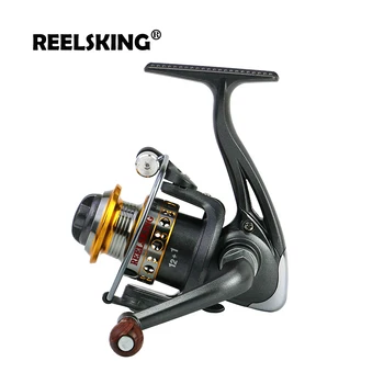 

REELSKING Mini Spinning Reel Lengthen Foot 5.2:1 Left/Right Hand Metal Spool Stainless Steel Small Ice Fishing Spinning Reel