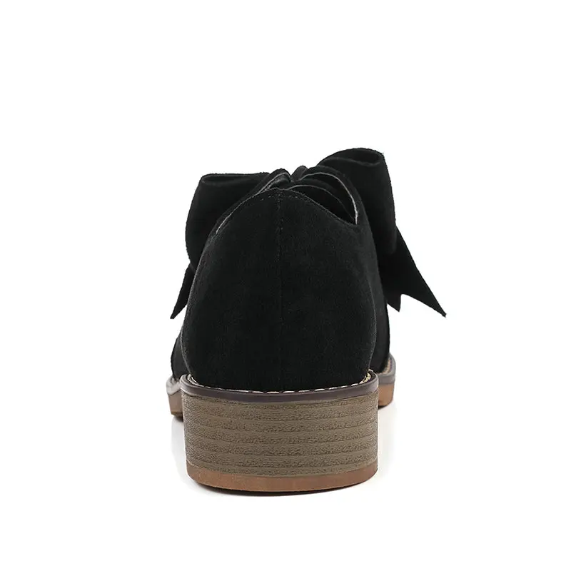 Femmes Lacets 34 Chaussures 43 Décontractées Match Les Taille Élégant Pour noir Pompes Tous Dames Apricot À marron Troupeau forme Plate 2019 Mode Qutaa IUz5w5