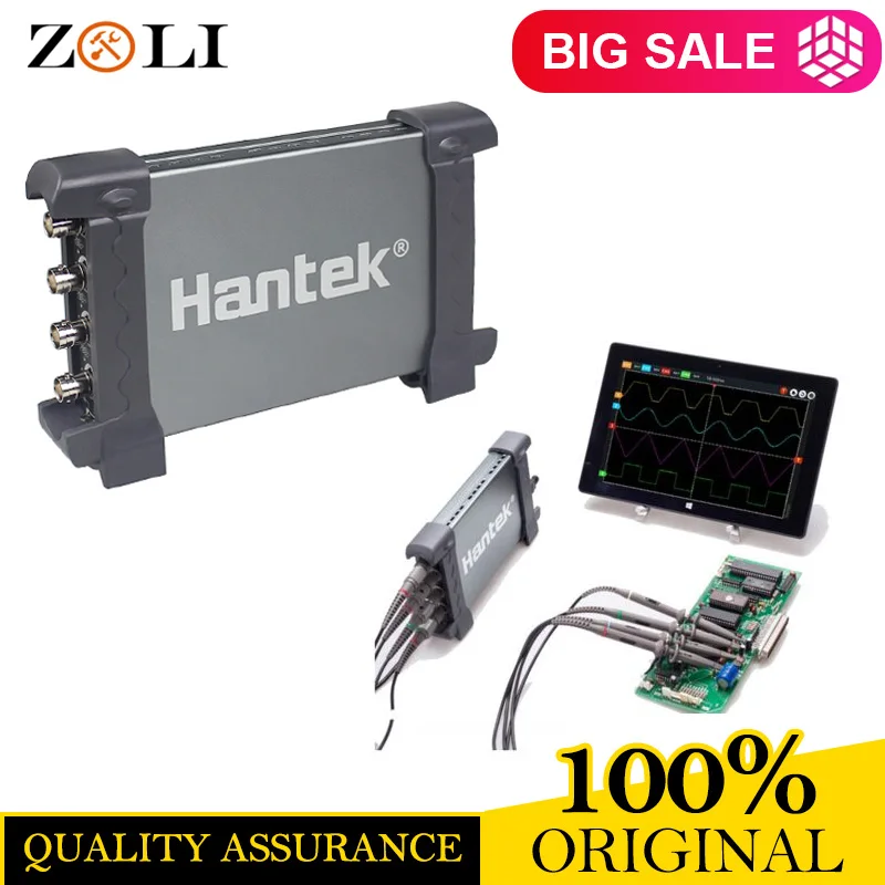 Hantek 6074BC цифровой осциллограф 70 МГц 250 4 канала Osciloscopio Автомобильный USB портативный