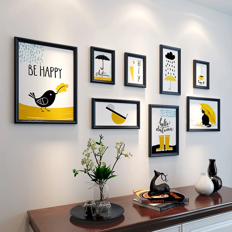 Family Photo Frame Set Wooden Family Frame Wood Wall Photos 8 Pieces