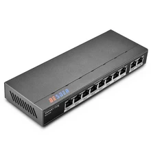 BESDER 802.3af/at 8CH POE коммутатор 10 портов 10/100 Мбит/с CCTV коммутатор 250 передача сигнала 8 POE портов 1 NVR+ 1 порт подключения 123,2 Вт