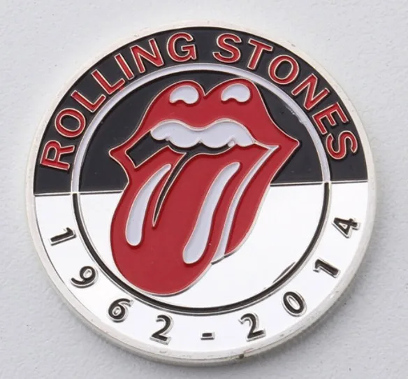 

Beatles Rolling Stones Silver plated medallion Custom badge Commemorative coin