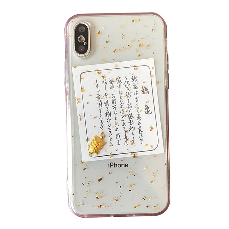 Японский Прозрачный мобильный телефон Asakusa с храмом lucky golden turtle Apple XS max чехол для