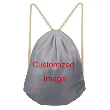 NOISYDESIGNS Brand Custom Drawstring Bag Korean Daypack for Teenager Boys Image Printing Small Drawstring Backpack Storage Bag