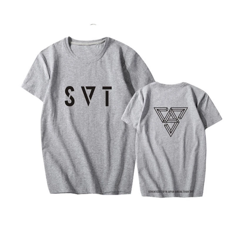 Kpopセブンティーン17ユニセックスtシャツsvtコンサートtシャツカジュアルトップ夏tシャツkpop肌着 Tシャツ Aliexpress