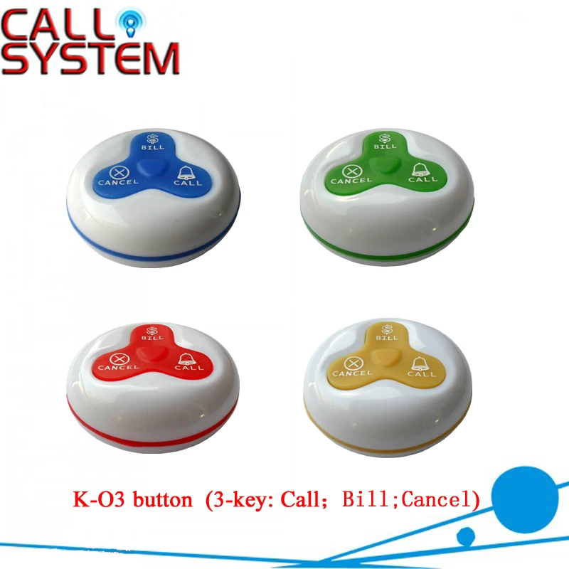 

2pcs 3-key transmitter K-O3 Wireless Call Button Restaurant Service Equipment