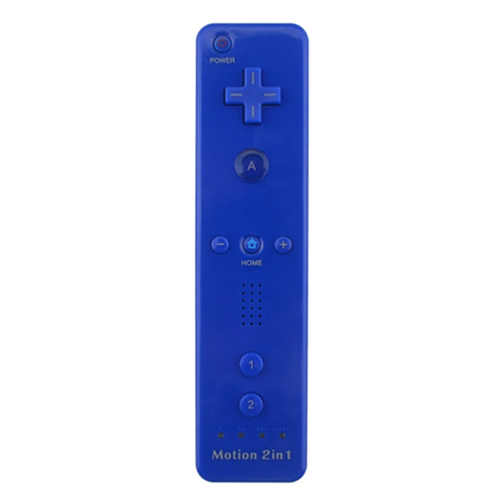 100 шт. 2 в 1 Встроенный Motion Plus пульт дистанционного управления синий беспроводной геймпад для W-i консоли игровой джойстик
