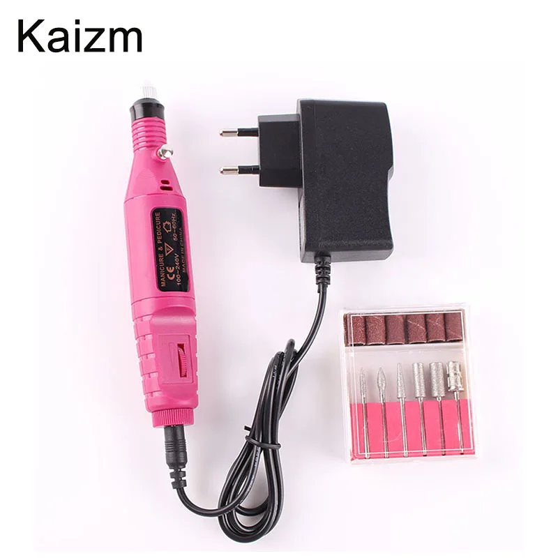 

Kaizm 1 set 6 bits Power Drill Professional Manicure Machine Nail Electric Drill Pedicure File Polish Shape Tool Feet Care Tools
