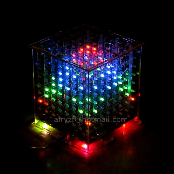 3d squared diy kit 8x8x8 3mm led cube white led blue red 3d squared diy kit 8x8x8 3mm led cube white led blue red