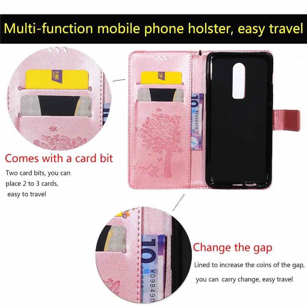 Чехол-бумажник из искусственной кожи чехол для телефона чехол для samsung Galaxy J4 J6 A6 A7 A9 A8 плюс A3 A5 J1 J3 J5 J7 Стенд сумки