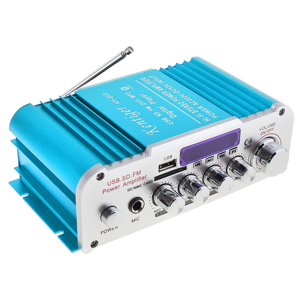 DC12V/AC220V/AC110V 2CH Hi-Fi Bluetooth автомобильный аудио усилитель мощности fm-радио плеер SD USB DVD MP3 вход для автомобиля Авто домашний аудио