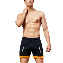 WOMAIL мужские летние резинка на талии Фитнес Лоскутная Бодибилдинг кожи плотно сушки короткие спортивные черные брюки ежедневно носить W30430