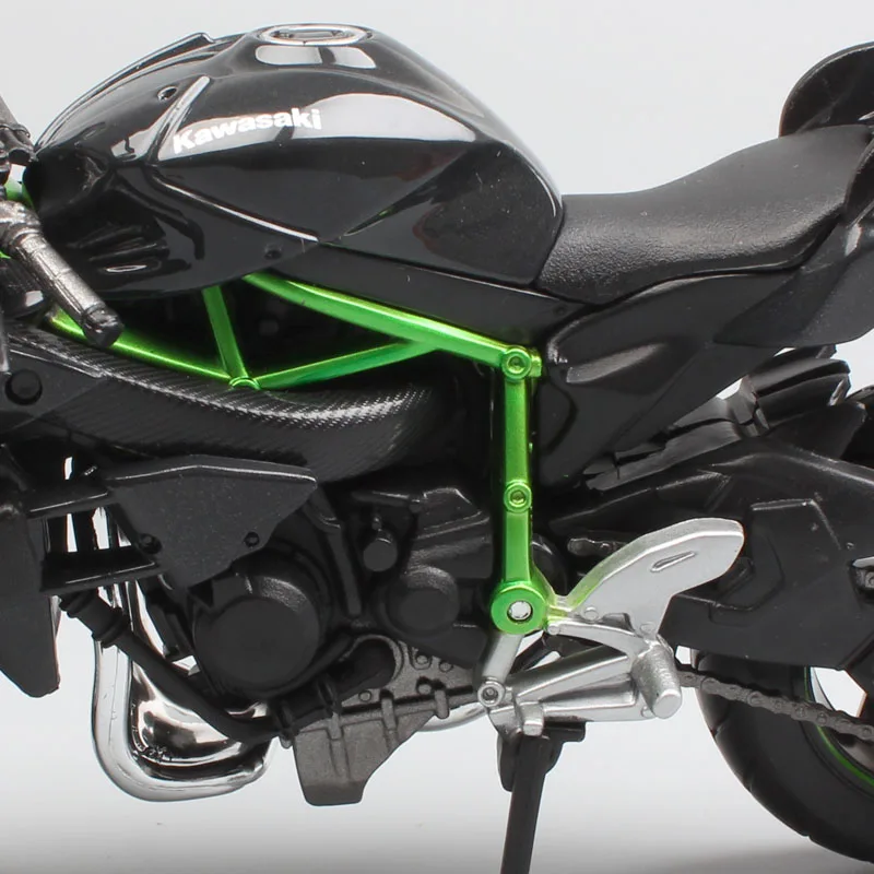 Детский 1:12 Kawasaki Ninja черный мотоцикл Литой Сплав Mesto H2 R модель с акустооптической имитацией игрушки коллекция подарок